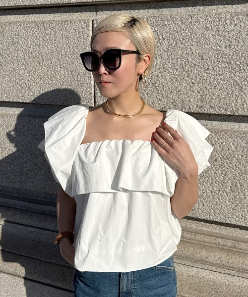 JENNE(ジェンヌ)の「マルチウェイオフショルブラウス(その他トップス・レディース・ブラック/ホワイト・LARGE/MEDIUM/SMALL)」の21枚目の写真