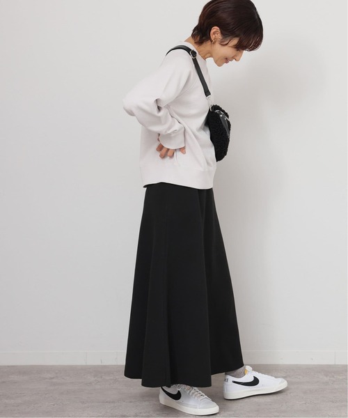 WEB限定追加》ウォッシャブルスポンジニットフレアスカート（スカート