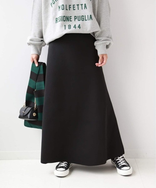 JOURNAL STANDARD relume(ジャーナルスタンダード レリューム)の「《WEB限定追加》ウォッシャブルスポンジニットフレアスカート(スカート・レディース・ブラック・FREE)」の6枚目の写真