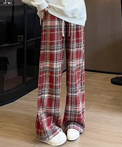 Ressaca(レサーカ)の「ルーズシルエットチェック柄イージーパンツ(その他パンツ・レディース・ブラック/ブラウン/レッド/ブルー・M/L/XL)」の19枚目の写真