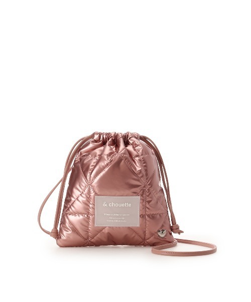 & chouette（アンドシュエット）の「メタリックカラーキルティングショルダーバッグ（ショルダーバッグ・レディース・スモークピンク/ホワイト/ダークグレー/ネイビー・FREE）」の4枚目の写真