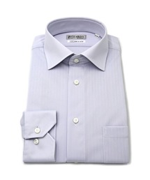 【完全ノーアイロン】長袖 アイシャツ セミワイド ストレッチ シャドウストライプ i-shirt 通年 WEB限定