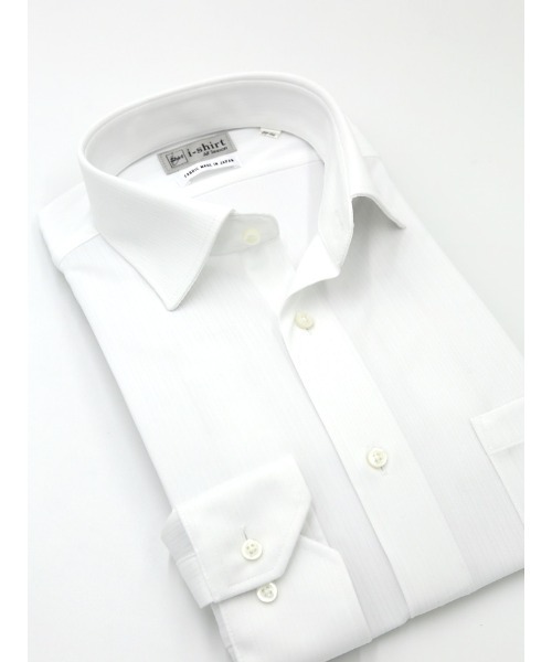 HARUYAMA(ハルヤマ)の「【完全ノーアイロン】長袖 アイシャツ セミワイド ストレッチ シャドウストライプ i-shirt 通年 WEB限定(ビジネスシャツ・メンズ・サックスブルー/ホワイト/ライトグレー・S80/首回り39cm-裄丈78cm/M82/首回り41cm-裄丈80cm/L84/首回り43cm-裄丈82cm/LL86/首回り45cm-裄丈86cm/首回り37cm-裄丈78cm)」の4枚目の写真