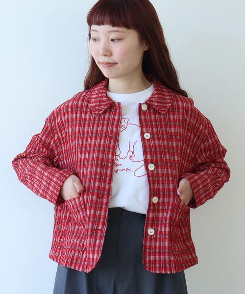 bulle de savon（ビュルデサボン）の「ジャガード CHECK over shirt 
