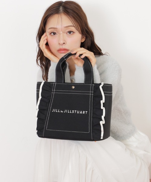 JILL BY JILLSTUART フレームフリルトート小 ブラック ジルバイジルスチュアート JILL by JILLSTUART フレームフリル