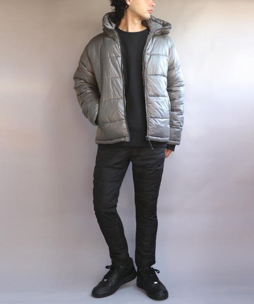 新品同様使用感無し✩本物✩ダウンコート✩フード取り外し可能✩鹿革✩レザー✩柔らか one after another NICE CLAUP レディース ダウン ダウンジャケット