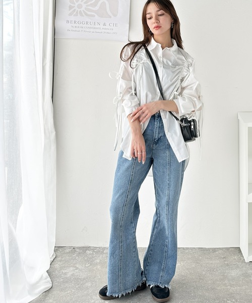 mily bilet(ミウィビレット)の「【mily bilet】お洒落なサイズ感♪エナメルフェイクレザーデザインポケットミニショルダーバッグ(斜め掛け)(ショルダーバッグ・レディース・アイボリー/ブラック・ONE SIZE)」の11枚目の写真