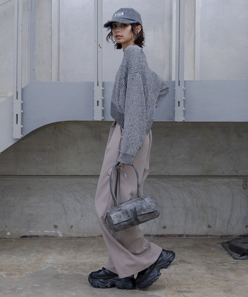 PAGEBOY（ページボーイ）の「サイドレースアップスラックス（スラックス・レディース・チャコールグレー/ブラック/ブラウン・FREE）」の8枚目の写真