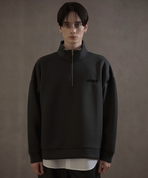 LUCY(ルーシー)の「LUCY/KEEPWARM BIGハーフZIPプルオーバー(スウェット・メンズ・チャコール/ライトグレー・FREE)」の2枚目の写真