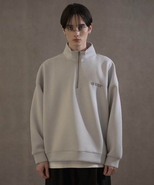 LUCY(ルーシー)の「LUCY/KEEPWARM BIGハーフZIPプルオーバー(スウェット・メンズ・チャコール/ライトグレー・FREE)」の1枚目の写真