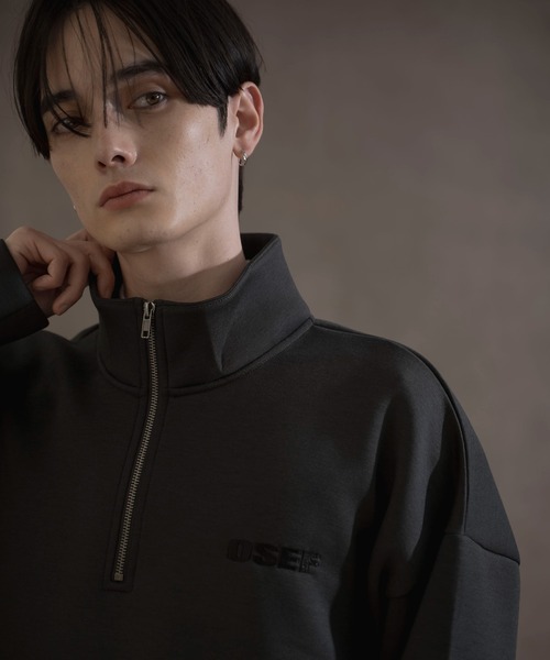 LUCY(ルーシー)の「LUCY/KEEPWARM BIGハーフZIPプルオーバー(スウェット・メンズ・チャコール/ライトグレー・FREE)」の8枚目の写真