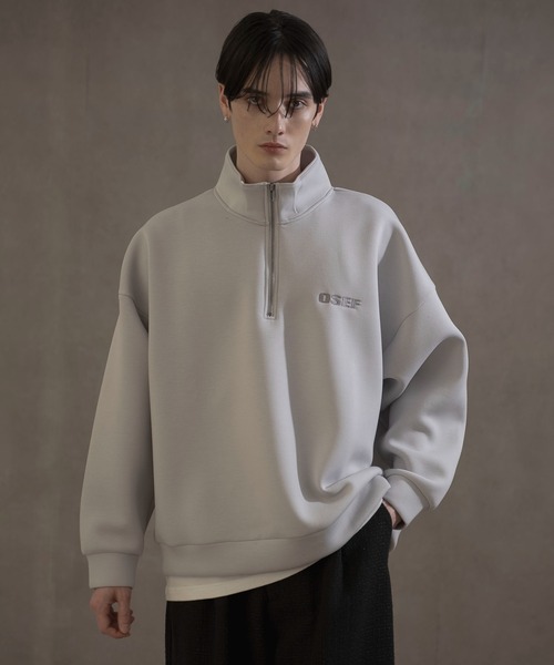 LUCY(ルーシー)の「LUCY/KEEPWARM BIGハーフZIPプルオーバー(スウェット・メンズ・チャコール/ライトグレー・FREE)」の11枚目の写真