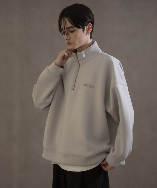 LUCY(ルーシー)の「LUCY/KEEPWARM BIGハーフZIPプルオーバー(スウェット・メンズ・チャコール/ライトグレー・FREE)」の12枚目の写真