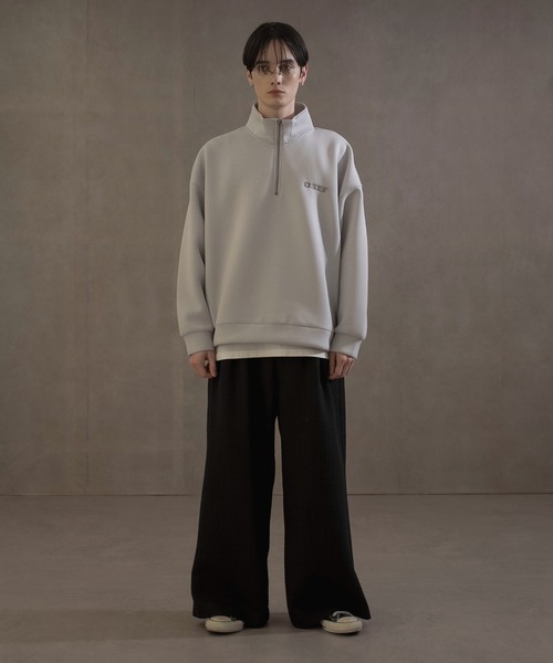 LUCY(ルーシー)の「LUCY/KEEPWARM BIGハーフZIPプルオーバー(スウェット・メンズ・チャコール/ライトグレー・FREE)」の13枚目の写真