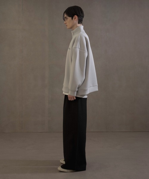 LUCY(ルーシー)の「LUCY/KEEPWARM BIGハーフZIPプルオーバー(スウェット・メンズ・チャコール/ライトグレー・FREE)」の14枚目の写真