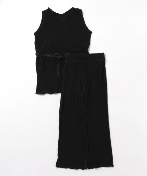 actuel(アクチュエル)の「【actuel】カットスムースプリーツSET UP(セットアップ・レディース・ブラック/モカ/ブルー・FREE)」の6枚目の写真