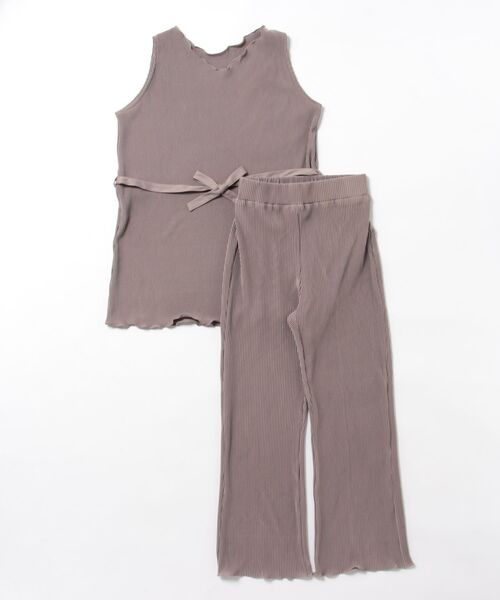 actuel(アクチュエル)の「【actuel】カットスムースプリーツSET UP(セットアップ・レディース・ブラック/モカ/ブルー・FREE)」の5枚目の写真