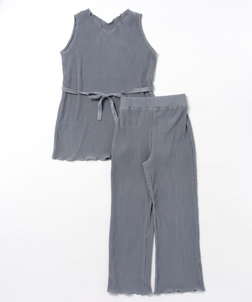 actuel(アクチュエル)の「【actuel】カットスムースプリーツSET UP(セットアップ・レディース・ブラック/モカ/ブルー・FREE)」の4枚目の写真