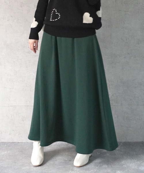 SELECT LEVERY(セレクトリベリー)の「裏シャギーアルガンオイル加工スカート総丈90cm(スカート・レディース・グリーン/ブラック/チャコール/モカ/アイボリー・MEDIUM/X-LARGE/SMALL/LARGE)」の5枚目の写真