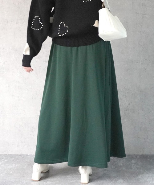 SELECT LEVERY(セレクトリベリー)の「裏シャギーアルガンオイル加工スカート総丈90cm(スカート・レディース・グリーン/ブラック/チャコール/モカ/アイボリー・MEDIUM/X-LARGE/SMALL/LARGE)」の11枚目の写真