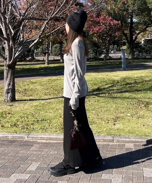 Green Parks(グリーンパークス)の「シアーベロアプルオーバー(Tシャツ/カットソー・レディース・ホワイト/グレー/ブラック・FREE)」の14枚目の写真