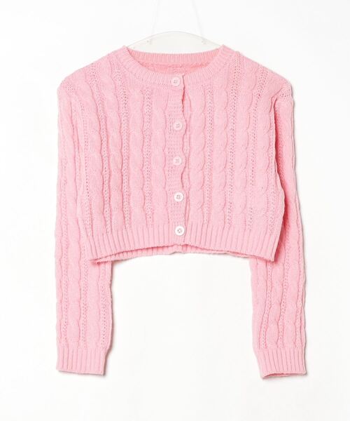 Per sist ence(パーシエンス)の「ケーブルニットショート丈カーディガン(カーディガン/ボレロ・レディース・ホワイト/グリーン/ピンク/ベージュ/ネイビー/ブラック・FREE)」の19枚目の写真