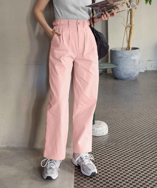 ツーストラップコットンワイドパンツ（レギュラー丈）（その他パンツ