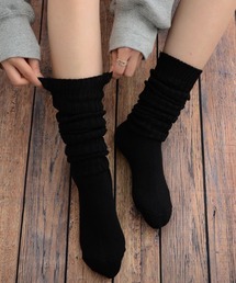 VIBGYOR Women | 【float】リブ編み ルーズソックス風/ニーハイソックス【2way】(ソックス/靴下)