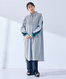 Editt by YECCA VECCA | リブMIXシャツワンピース(シャツワンピース)