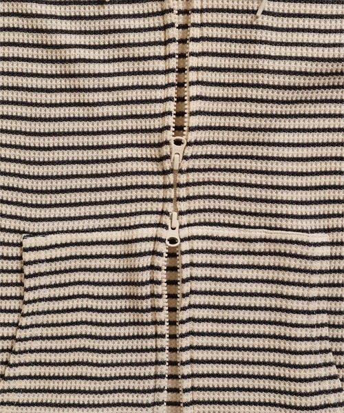 JEMORGAN（ジェーイーモーガン）の「【JEMORGAN / ジェーイーモーガン】ワッフルボーダージップパーカー（パーカー・メンズ・ナチュラル/ネイビー/グレー・M/XL/L）」の8枚目の写真