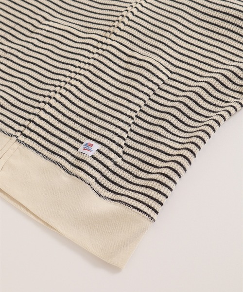 JEMORGAN（ジェーイーモーガン）の「【JEMORGAN / ジェーイーモーガン】ワッフルボーダージップパーカー（パーカー・メンズ・ナチュラル/ネイビー/グレー・M/XL/L）」の9枚目の写真