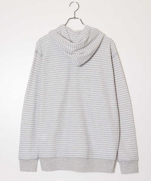 JEMORGAN（ジェーイーモーガン）の「【JEMORGAN / ジェーイーモーガン】ワッフルボーダージップパーカー（パーカー・メンズ・ナチュラル/ネイビー/グレー・M/XL/L）」の4枚目の写真