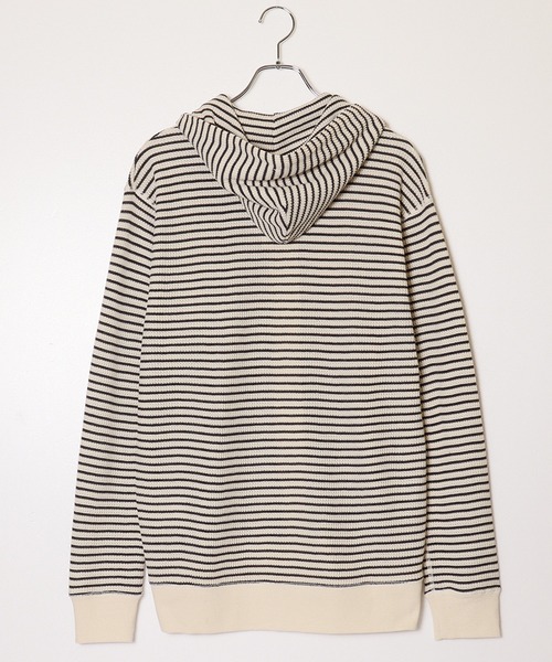 JEMORGAN（ジェーイーモーガン）の「【JEMORGAN / ジェーイーモーガン】ワッフルボーダージップパーカー（パーカー・メンズ・ナチュラル/ネイビー/グレー・M/XL/L）」の6枚目の写真