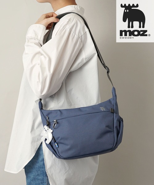 moz（モズ）の「moz(モズ) 撥水 A5サイズ収納可能 ショルダーバッグ ZZRK-01（ショルダーバッグ・レディース・ブラック/トリコロール/アイボリー/グレイッシュブルー/キャメル・ONE SIZE）」の3枚目の写真