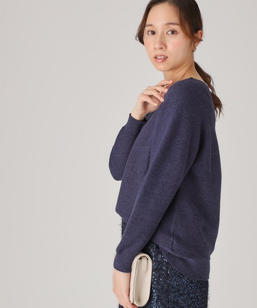 COUP DE CHANCE（クードシャンス）の「【洗える／日本製】無縫製ニットトップス（ニット/セーター・レディース・ネイビー/ピンク/イエロー系その他/ライトグレー・34/38）」の3枚目の写真