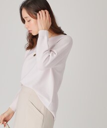 【洗える／日本製】無縫製ニットトップス