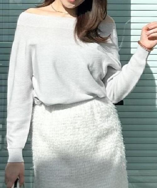 COUP DE CHANCE（クードシャンス）の「【洗える／日本製】無縫製ニットトップス（ニット/セーター・レディース・ネイビー/ピンク/イエロー系その他/ライトグレー・34/38）」の9枚目の写真