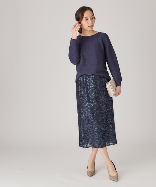 COUP DE CHANCE（クードシャンス）の「【洗える／日本製】無縫製ニットトップス（ニット/セーター・レディース・ネイビー/ピンク/イエロー系その他/ライトグレー・34/38）」の16枚目の写真