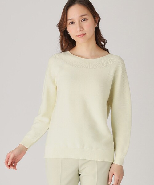 COUP DE CHANCE（クードシャンス）の「【洗える／日本製】無縫製ニットトップス（ニット/セーター・レディース・ネイビー/ピンク/イエロー系その他/ライトグレー・34/38）」の10枚目の写真