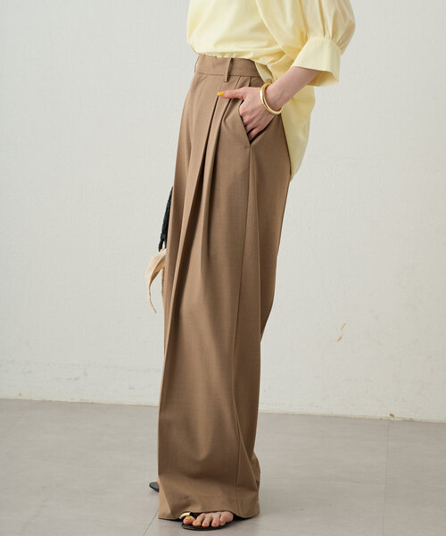 セール】2タックワイドパンツ（スラックス）｜LOUNGEDRESS（ラウンジ