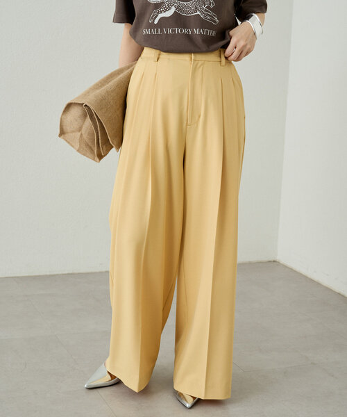 2タックワイドパンツ（スラックス）｜LOUNGEDRESS（ラウンジ