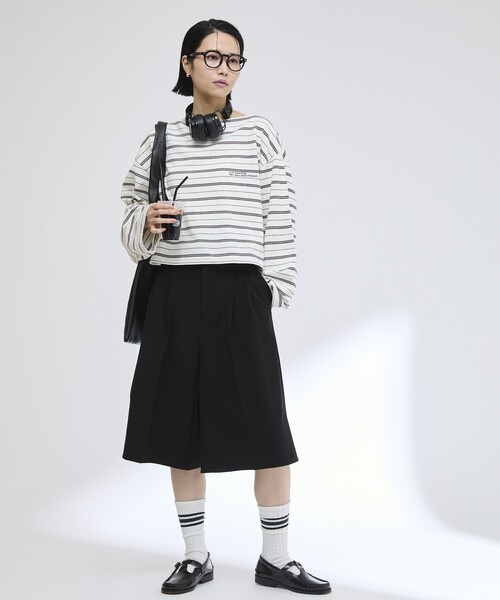 Firsthand(ファーストハンド)の「MA Firsthand/マ ファーストハンド BASQUE BORDER CROP PO / バスクボーダー クロップ プルオーバー(Tシャツ/カットソー・レディース・サックスブルー/ホワイト/ネイビー・FREE)」の15枚目の写真