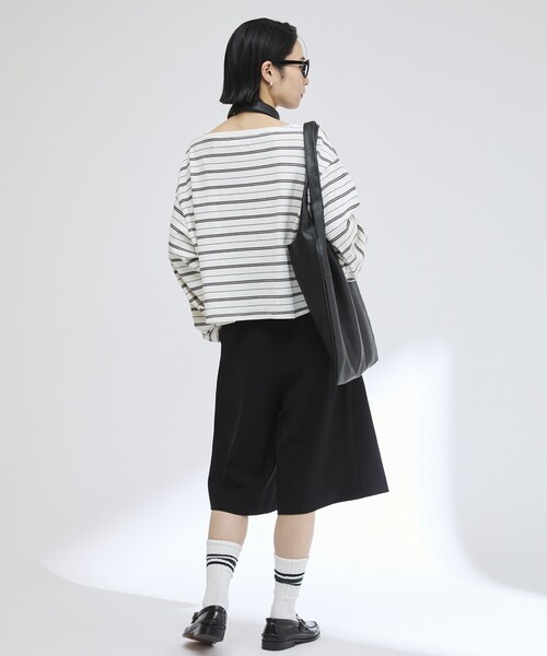 Firsthand(ファーストハンド)の「MA Firsthand/マ ファーストハンド BASQUE BORDER CROP PO / バスクボーダー クロップ プルオーバー(Tシャツ/カットソー・レディース・サックスブルー/ホワイト/ネイビー・FREE)」の18枚目の写真