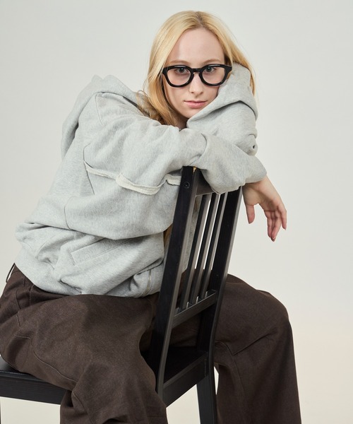 CIASU（シアス）の「ヴィンテージジップアップパーカー（Tシャツ/カットソー・メンズ・グレー/ブラック・MEDIUM/LARGE）」の16枚目の写真