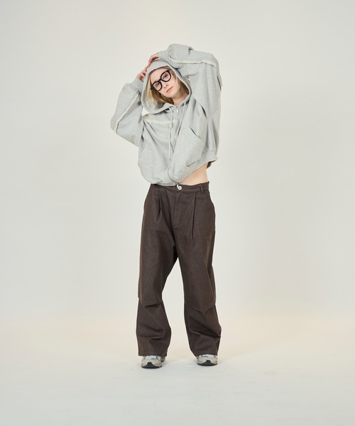 CIASU（シアス）の「ヴィンテージジップアップパーカー（Tシャツ/カットソー・メンズ・グレー/ブラック・MEDIUM/LARGE）」の6枚目の写真