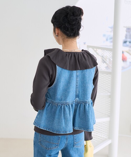 FREAK'S STORE（フリークスストア）の「アーミーフライス フリルロンT（Tシャツ/カットソー・レディース・チャコールグレー/グレー/オフホワイト・ﾌﾘ-）」の20枚目の写真