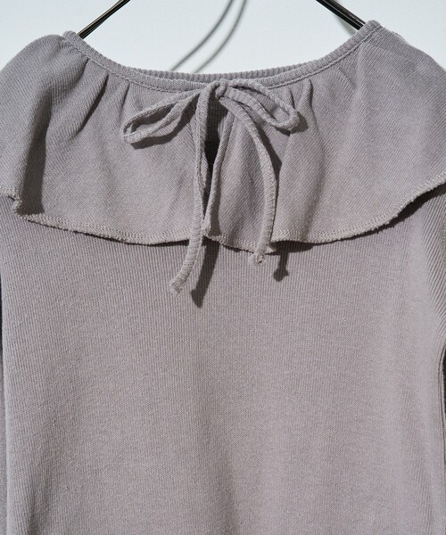FREAK'S STORE（フリークスストア）の「アーミーフライス フリルロンT（Tシャツ/カットソー・レディース・チャコールグレー/グレー/オフホワイト・ﾌﾘ-）」の15枚目の写真