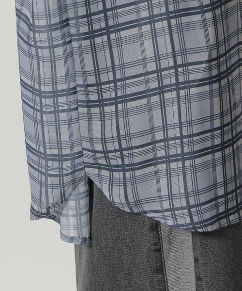LAKOLE（ラコレ）の「シアーチェックシャツ / 321614（シャツ/ブラウス・レディース・チャコールグレー/ブルー/ベージュ・FREE）」の21枚目の写真