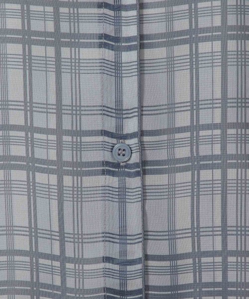 LAKOLE（ラコレ）の「シアーチェックシャツ / 321614（シャツ/ブラウス・レディース・チャコールグレー/ブルー/ベージュ・FREE）」の16枚目の写真