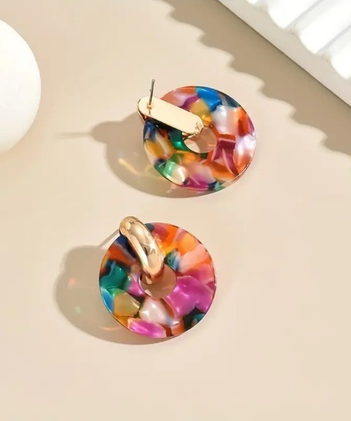 tood.(トード)の「【tood.】マルチカラーサークルピアス(ピアス(両耳用)・レディース・A・FREE)」の5枚目の写真